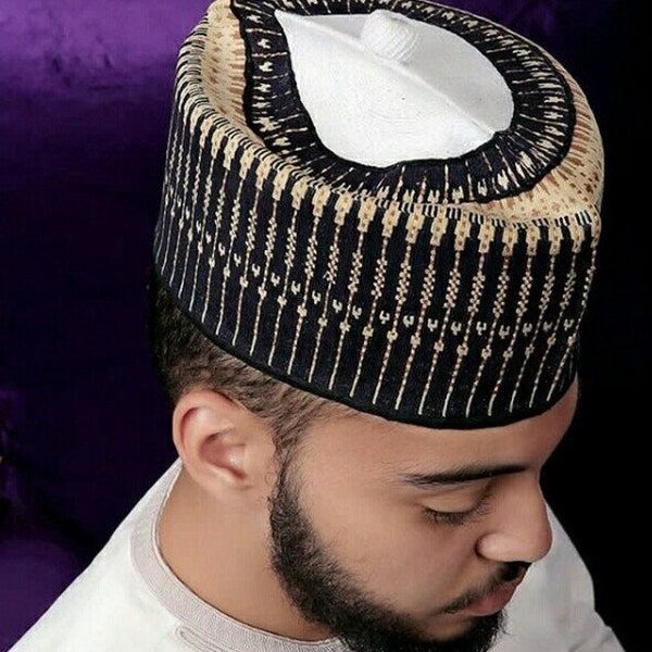 Casquette Aboki cap velours, chapeau hausa, chapeau de mariage nigérian, chapeau homme africain, chapeau africain Kufi, chapeau musulman, prêt à porter kufi