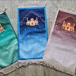 Personalised Kids Prayer Mat – Mini Muslim Sajada for Children | Ramadan Eid Gift | Islamic Prayer Rug Boys Girls | Musallah Janamaz image 2