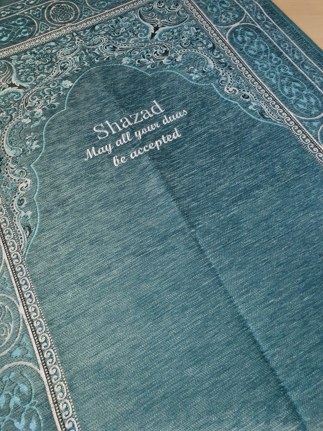 Personalised Prayer Mat Islamic Sajada Muslim Rug Jade Green Etsy