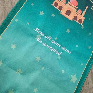 Personalised Kids Prayer Mat – Mini Muslim Sajada for Children | Ramadan Eid Gift | Islamic Prayer Rug Boys Girls | Musallah Janamaz image 7