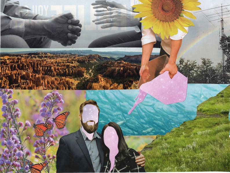 Universal Love Collage Art Print Etsy