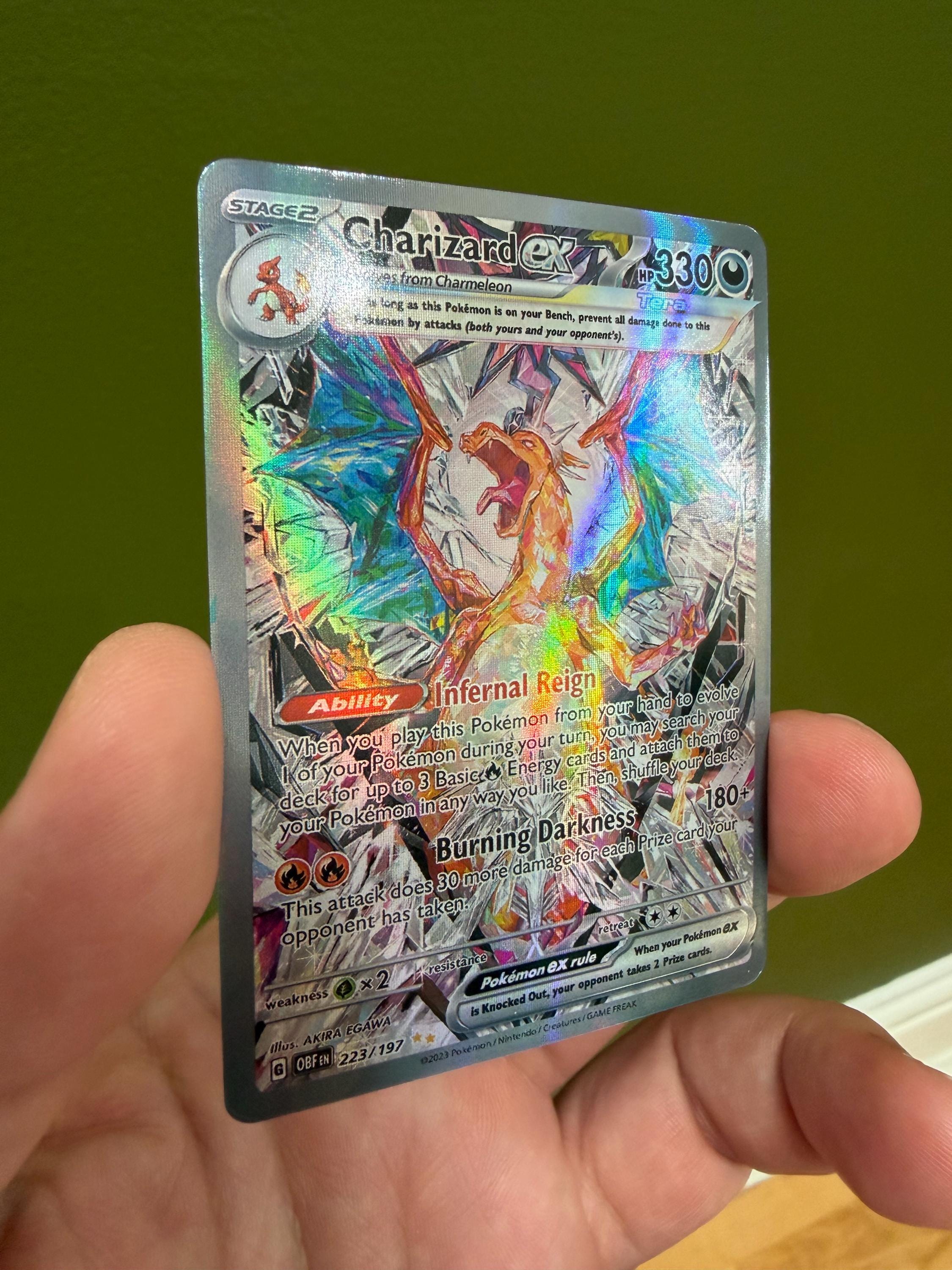 Infernal Rites Card Charizard Ex Tera Proxy Card – Infernal Reign Holo Display Card 223/197 ...