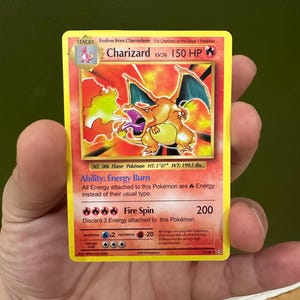 Charizard 1999 Base Set Proxy Card | Holo Display Fan Art