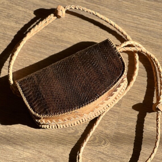 Exotic Python Shoulder Bag African Python Skin Le… - image 9