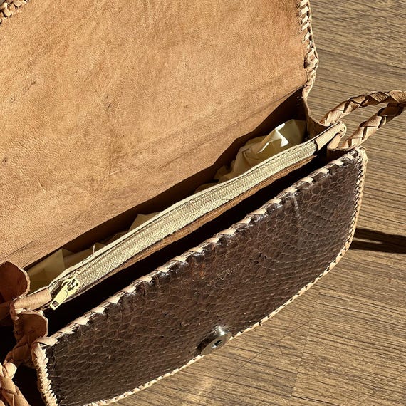 Exotic Python Shoulder Bag African Python Skin Le… - image 8