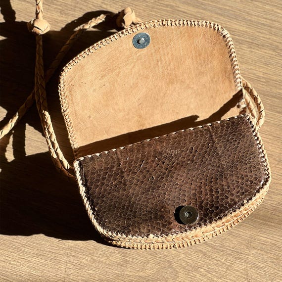 Exotic Python Shoulder Bag African Python Skin Le… - image 7