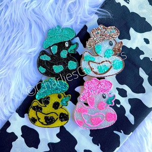 Cow Print Rubber Duck Vent Clip Freshies