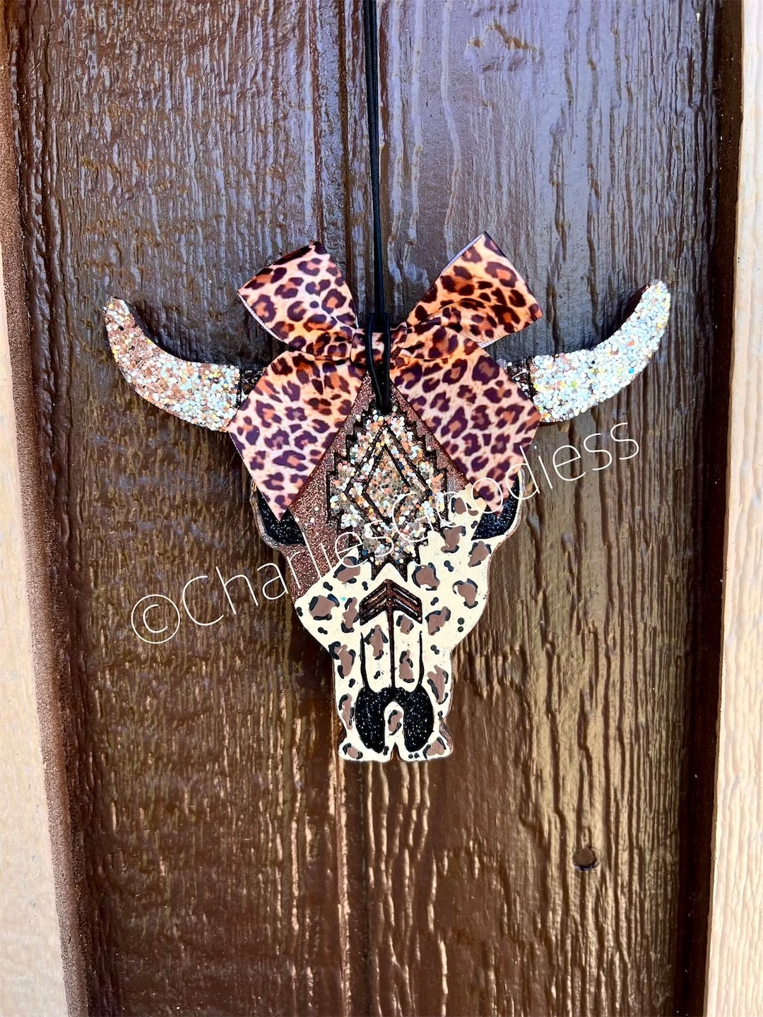 Aztec Bull With Leopard Bow Freshie - Etsy