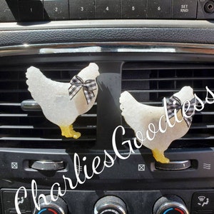 White Hen Vent Clip Freshies