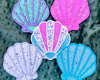 Coastal Glitter Seashell Freshies