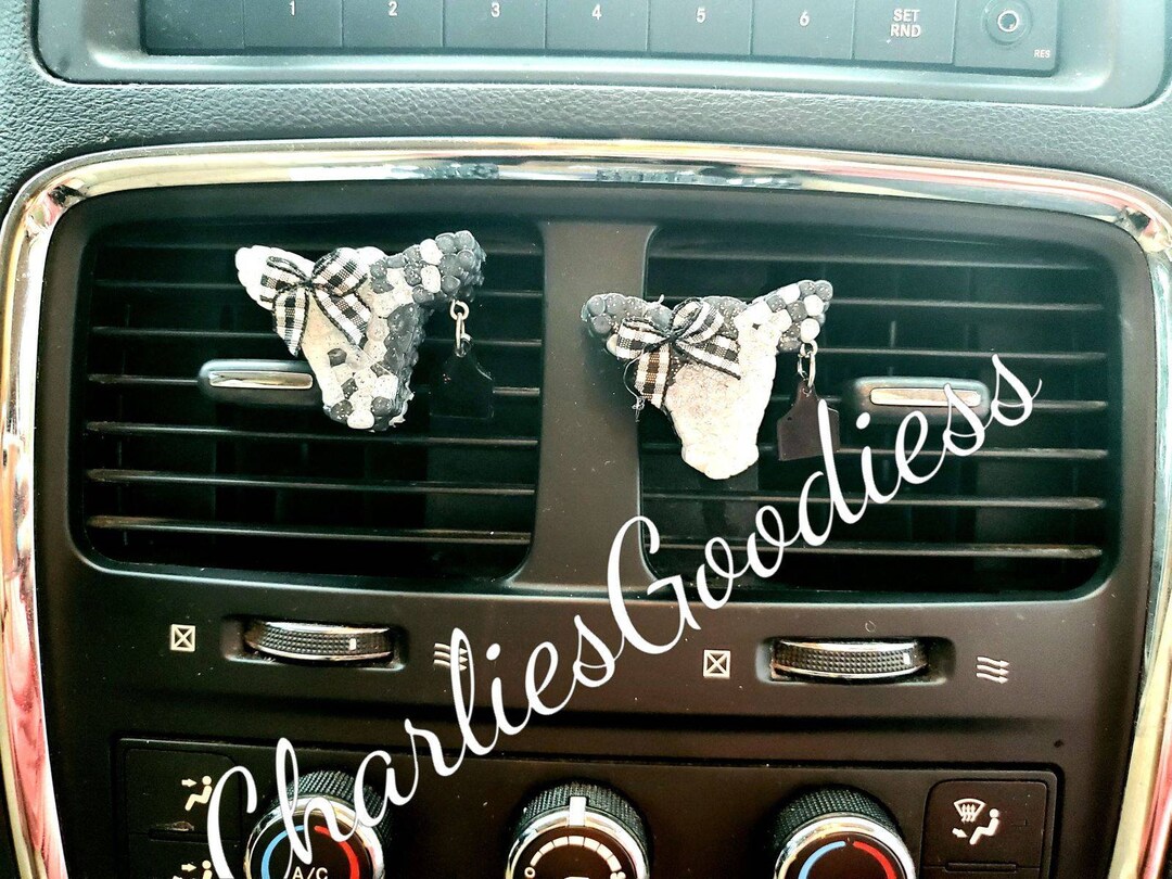 Black and White Cow Vent Clip Freshies Etsy