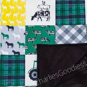 Boy&#39;s Farm Life Baby Blanket