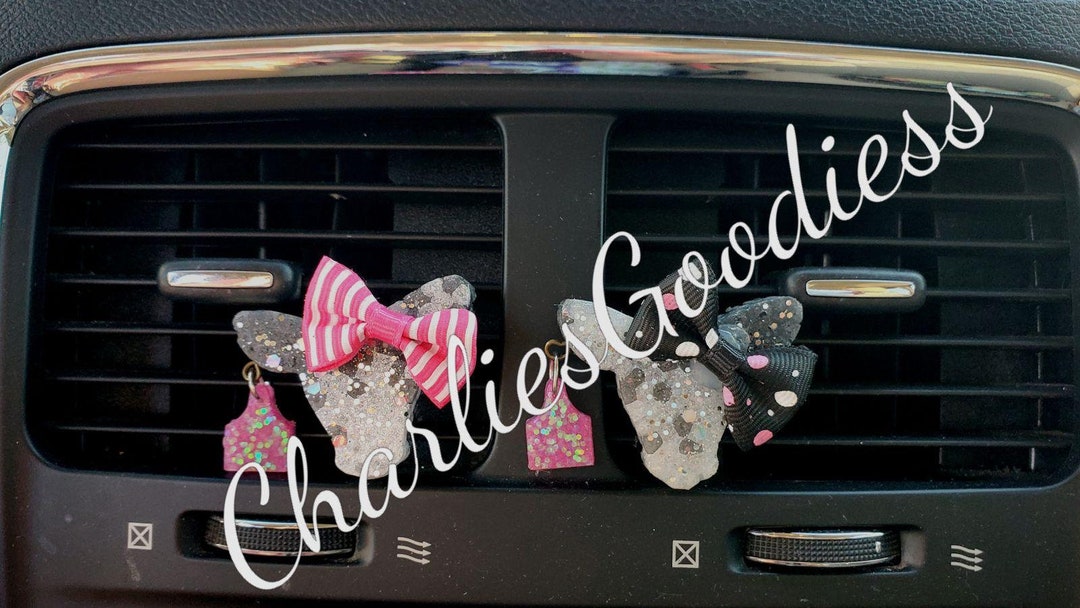 Black and White Cow Vent Clip Freshies Etsy