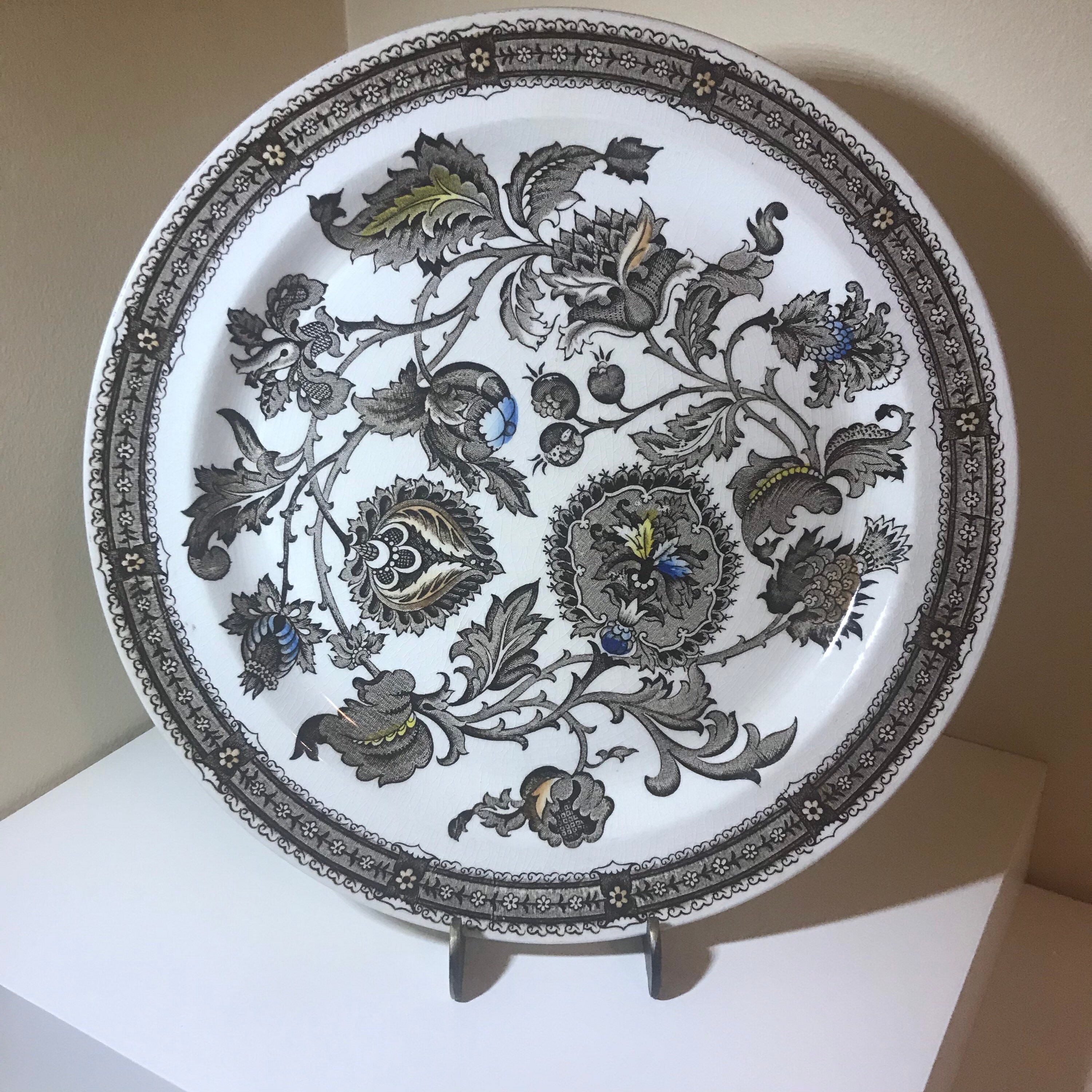 Ridgway Ironstone Jacobean Large Dinner Plates Etsy