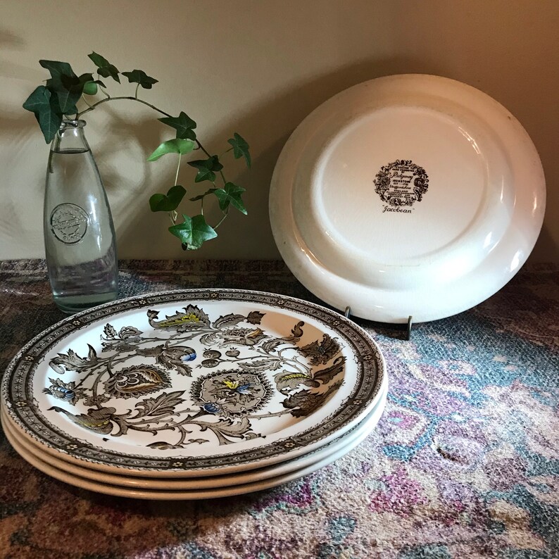 Ridgway Ironstone Jacobean Large Dinner Plates