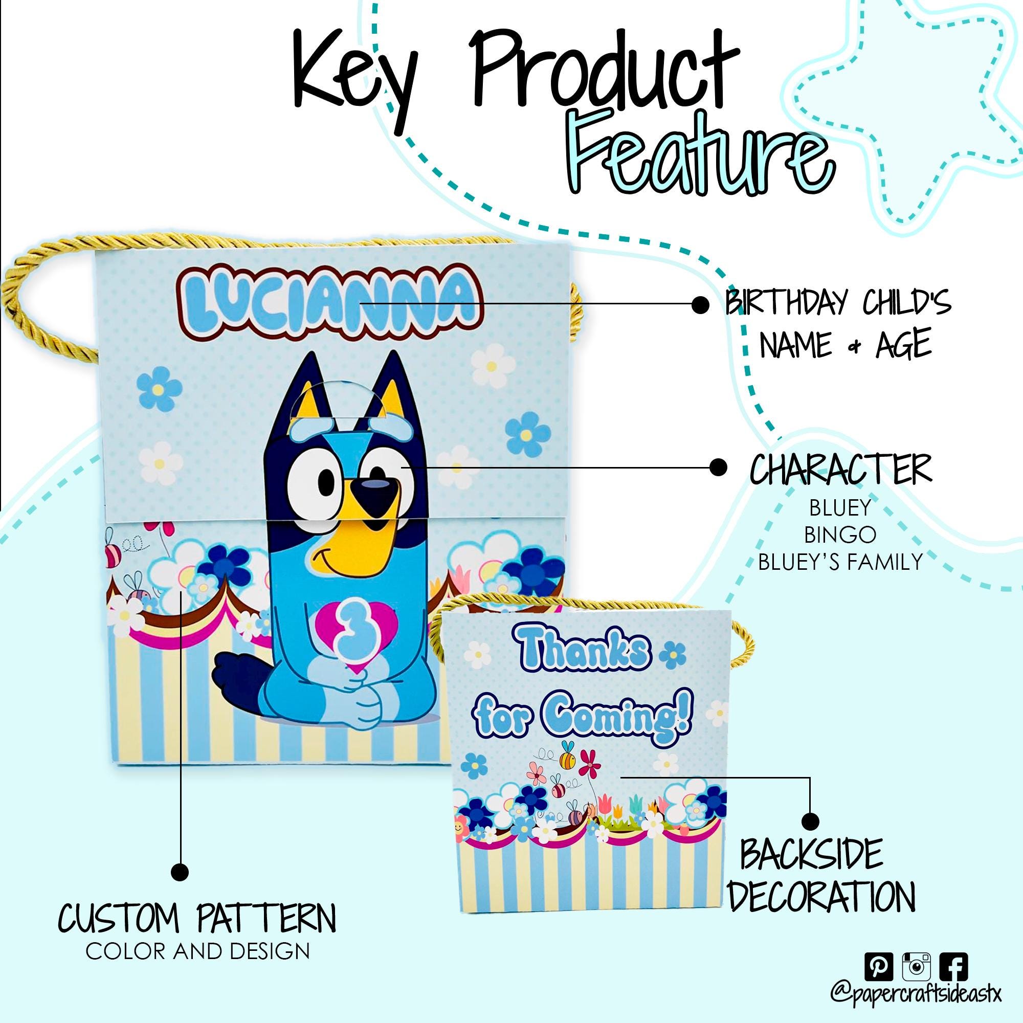 Custom Bluey Party Favor