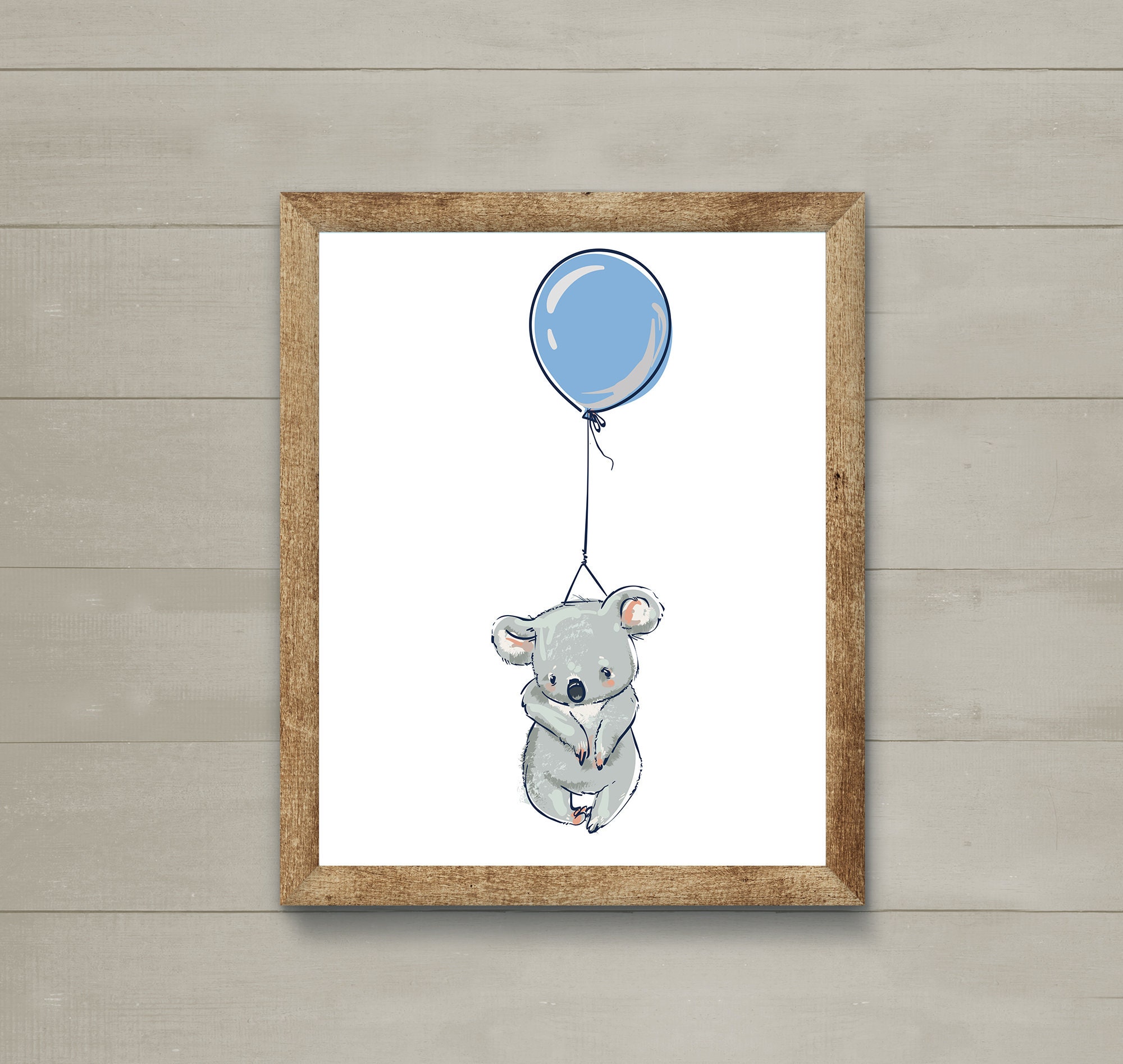 Koala Bear Art Decor Koala Nursery Wall Artkoala Decorcute Etsy