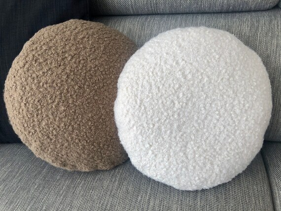 Cream cheap round cushion