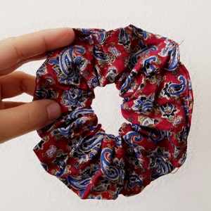 Cotton Scrunchie, Smooth Hair Scrunchies | Paisley Scrunchie |Silk Hair Women’s Scrunchies| Skinny Scrunchies| Printed Scrunchie