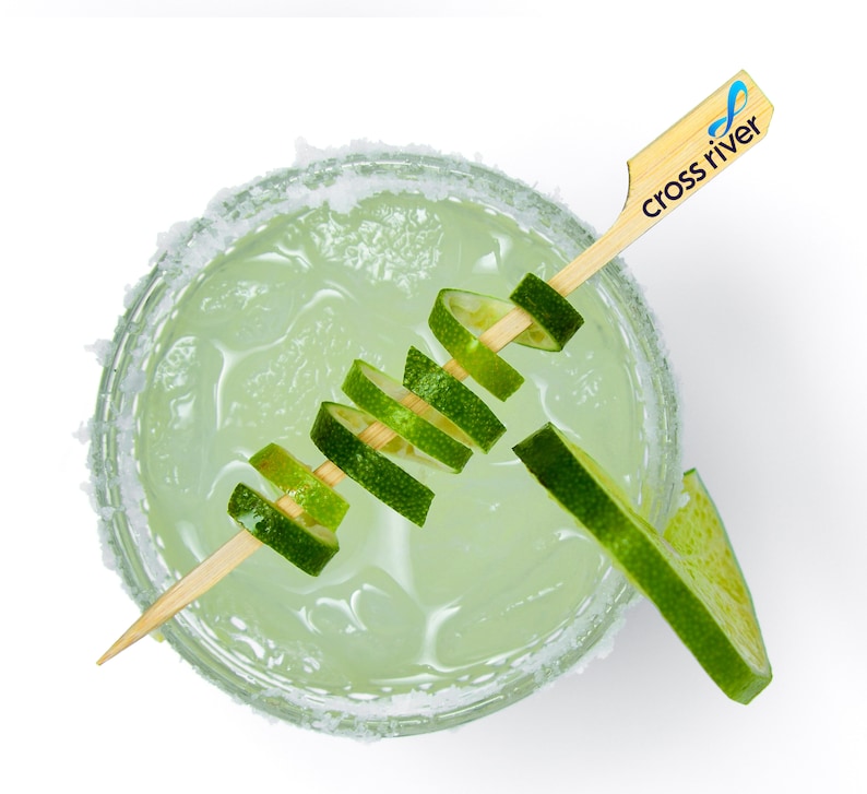 Custom Branded Cocktail Garnish Picks Color Printed Skewers Etsy