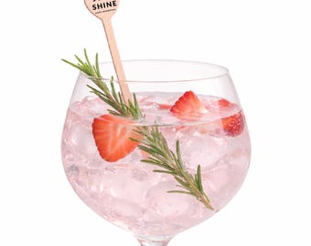 Agitadores de bebidas personalizados de 4,5 pulgadas - Parte superior en forma de corazón