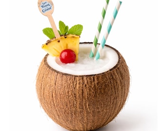 Palillos de cóctel personalizados para despedida de soltera de 5 pulgadas - Parte superior ovalada