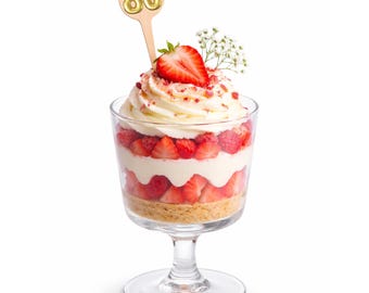 Palillos personalizados de 4 pulgadas para cócteles y postres de cumpleaños - Punta redonda (puntiaguda)