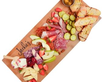 Tabla de charcutería con impresión a color personalizada: logotipo grabado, 50 x 21,5 cm