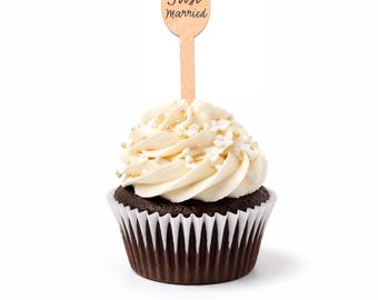 Adornos para cupcakes de boda personalizados de 5 pulgadas - Parte superior ovalada