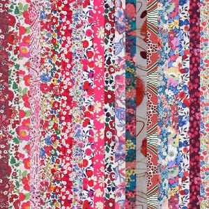 5-20 Piece Bundle Liberty Fabric Tana Lawn (Reds)