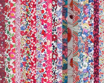 5-20 Piece Bundle Liberty Fabric Tana Lawn (Reds)