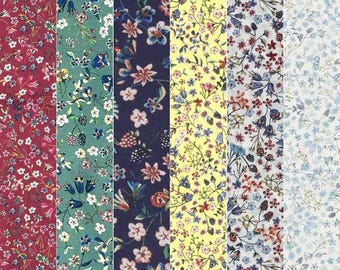 6 Piece Bundle Liberty Fabric Tana Lawn (Donna Leigh)