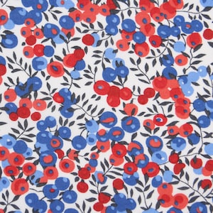 Liberty Fabric Tana Lawn (Wiltshire Beerenrot & Blau)