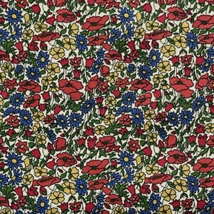 Liberty Fabric Tana Lawn (Petal and Bud Red)