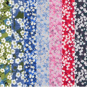 7 Stück Stoffpaket Liberty Fabrics Tana Lawn (Mitsi und Mitsi Valeria)