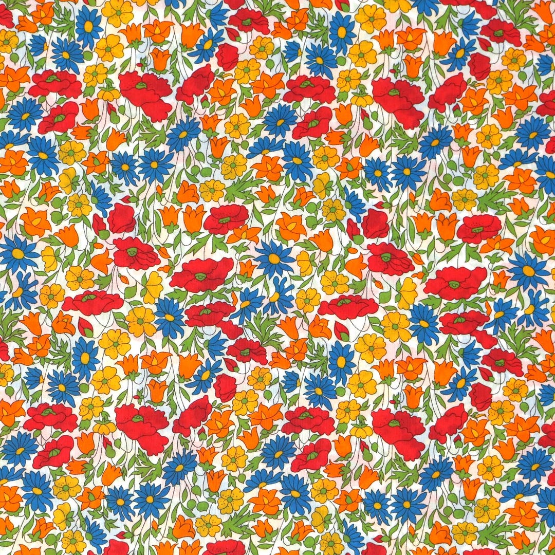 Liberty Fabric Tana Lawn (poppy and Daisy) - Etsy