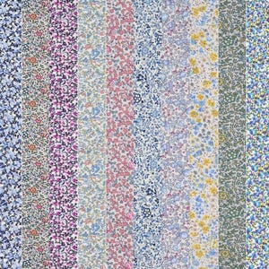10 Piece Bundle Liberty Fabric Tana Lawn (Petite Florals)