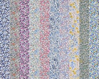 10 Piece Bundle Liberty Fabric Tana Lawn (Petite Florals)