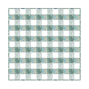 Kit de courtepointe en tissu Liberty Tana Lawn (Vert Vichy)