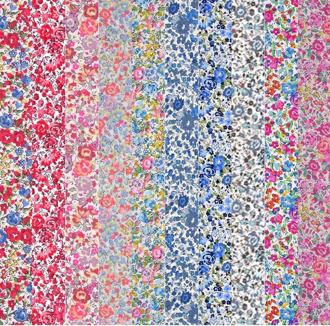 10 Piece Bundle Liberty Fabric Tana Lawn (emma Georgina) - Etsy