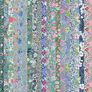 5-20 Piece Bundle Liberty Fabric Tana Lawn (Greens)