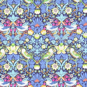 Tela Liberty Tana Lawn (Verde azulado Strawberry Thief)