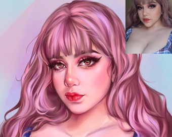 Custom Digital Portrait | Digital Illustration | Gift Idea | Custom Portrait Painting From Photo | Digital Portrait Commission | Cartoonish