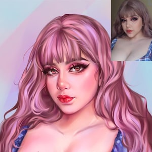 Custom Digital Portrait | Digital Illustration | Gift Idea | Custom Portrait Painting From Photo | Digital Portrait Commission | Cartoonish