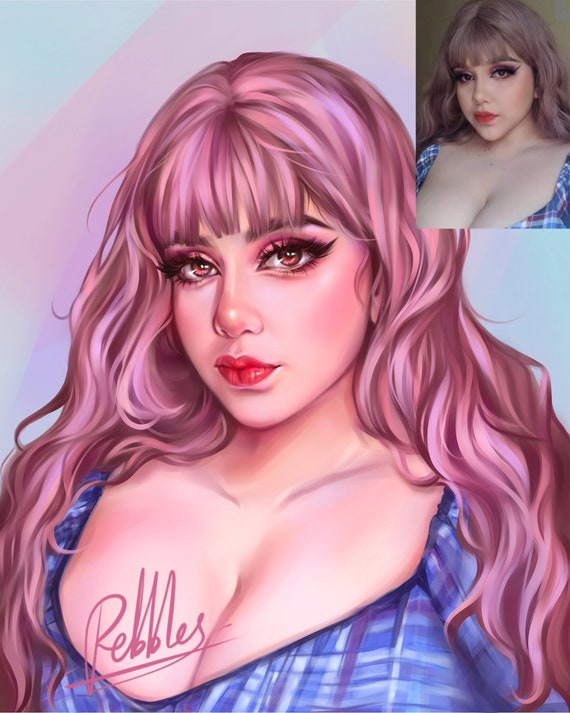 Custom Digital Portrait | Digital Illustration | Gift Idea | Custom Portrait Painting From Photo | Digital Portrait Commission | Cartoonish