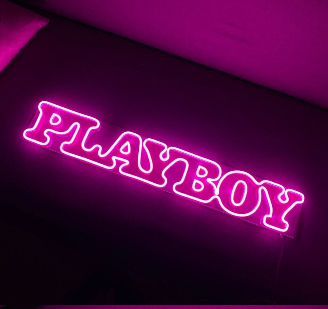 Playboy Neon Sign Playboy Acrylic Neon Sign Wall Decoration | Etsy