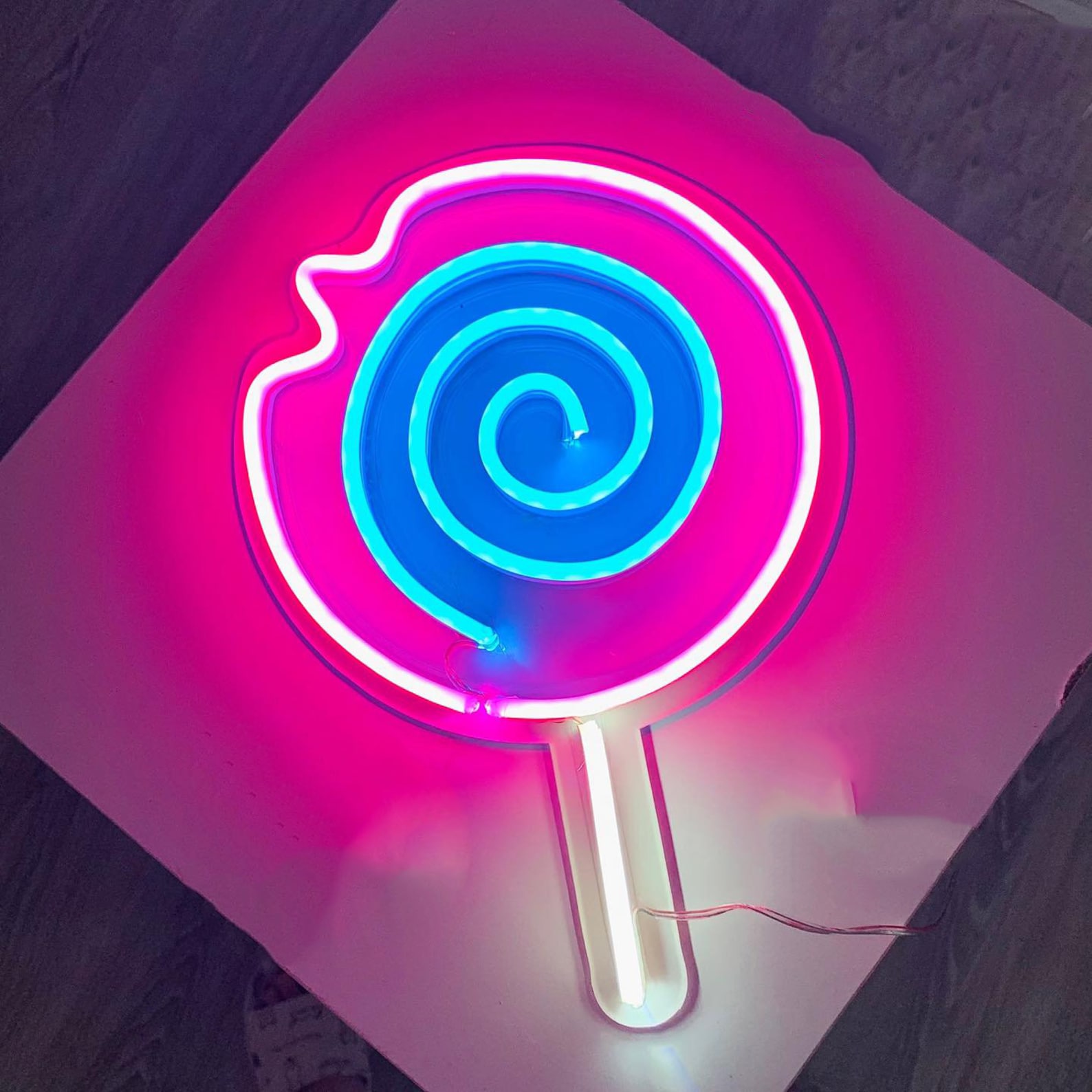 Lollipop Candy Neon Sign custom Neon Sign Pink Led Light - Etsy