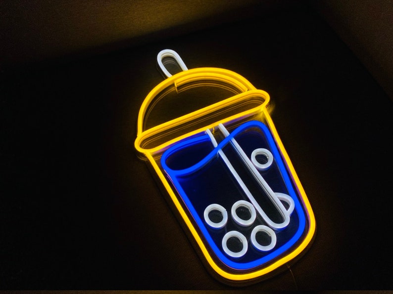 Boba Neon Sign Boba Tea Acrylic Neon Signs Custom Tea Neon | Etsy