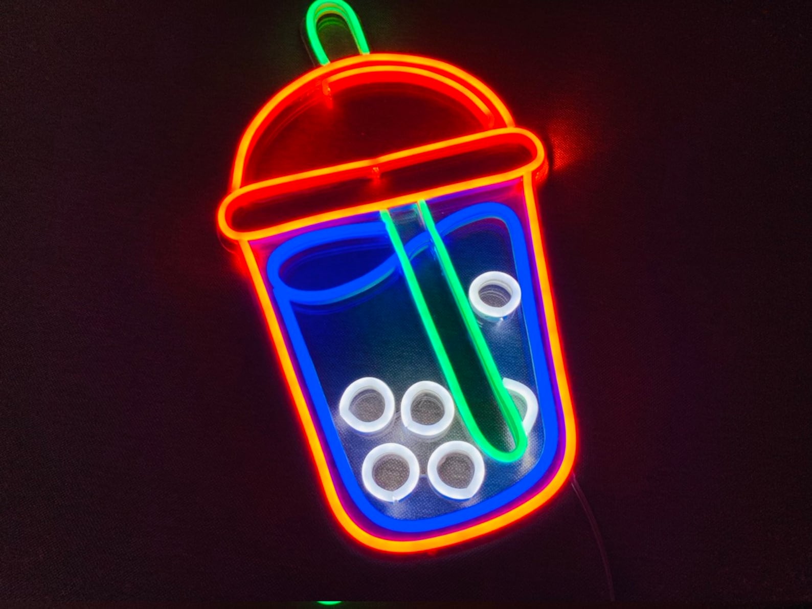 Boba Neon Sign Boba Tea Acrylic Neon Signs Custom Tea Neon - Etsy