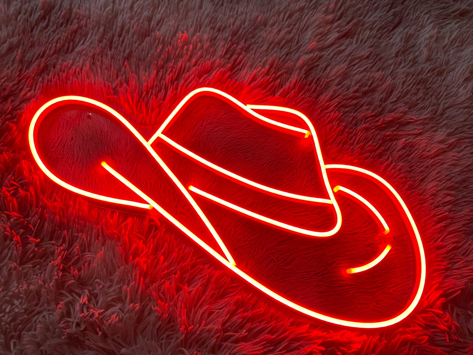 Cowboy Hat Neon Sign Cowboy Straw Hat Neon Sign Cowboy Hat Etsy